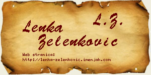 Lenka Zelenković vizit kartica